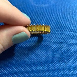 Baublebar yellow alidia ring size 6